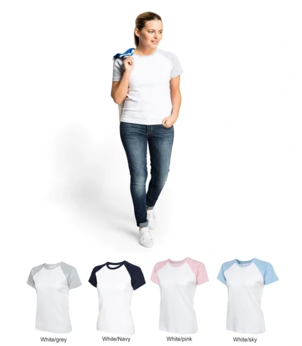 Uneek UC310 Ladies Raglan Contrast Tee